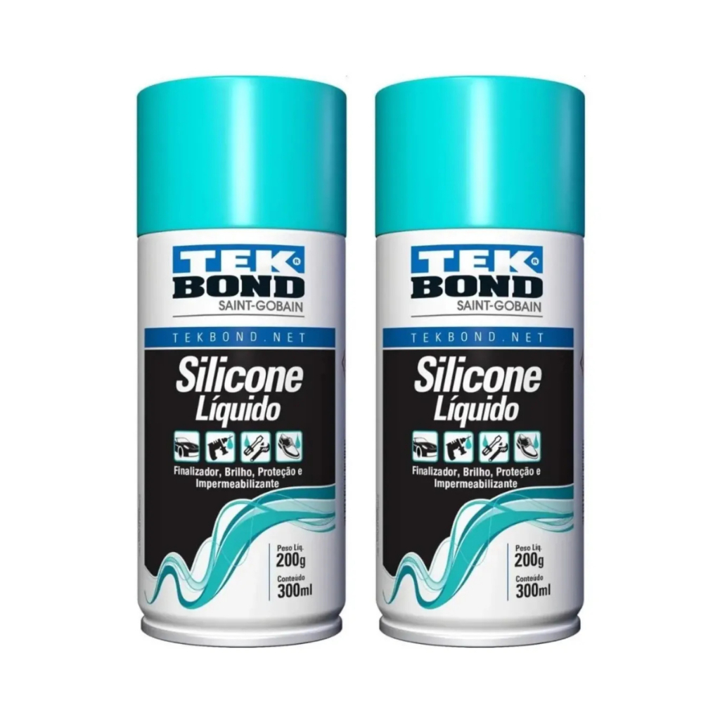 Kit 2 Silicone Lubrificante Spray Líquido Tek Bond 300ml