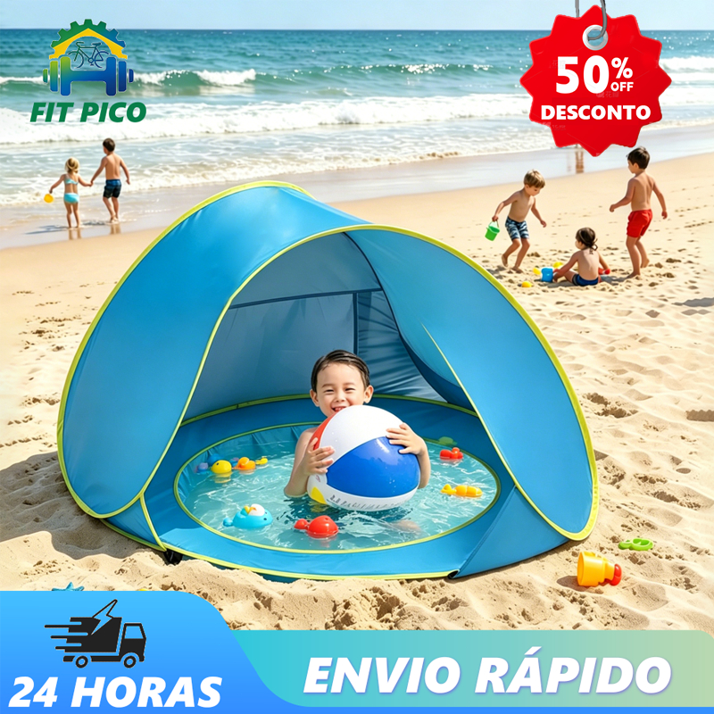 Barraca De Praia De Brinquedos Para Bebês Com Piscina Portátil