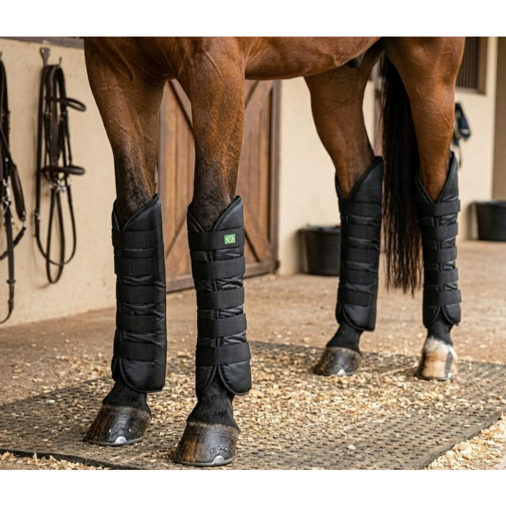 Proteção e Segurança para Viagem do Cavalo 4 Patas com Tiras ajustáveis Selaria O Seleiro