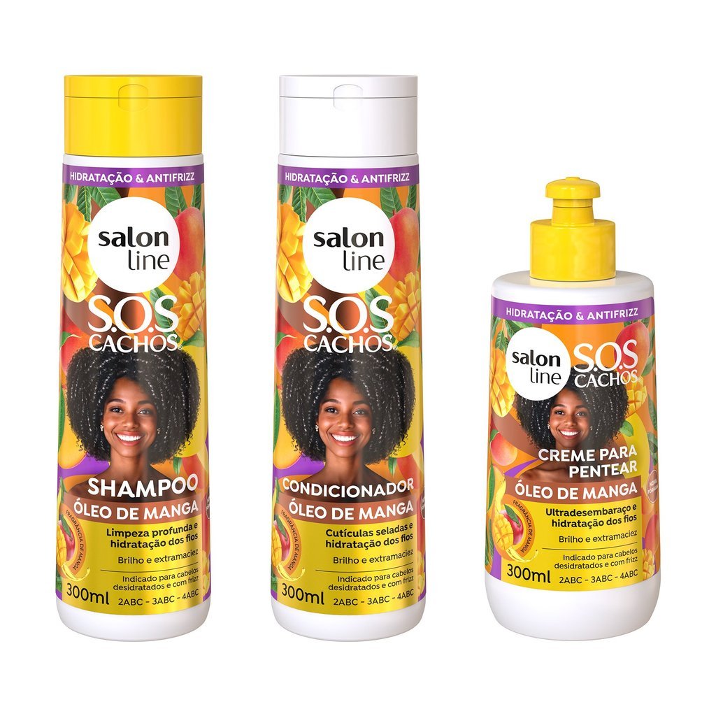 Kit SOS Cachos Óleo de Manga com Creme para Pentear