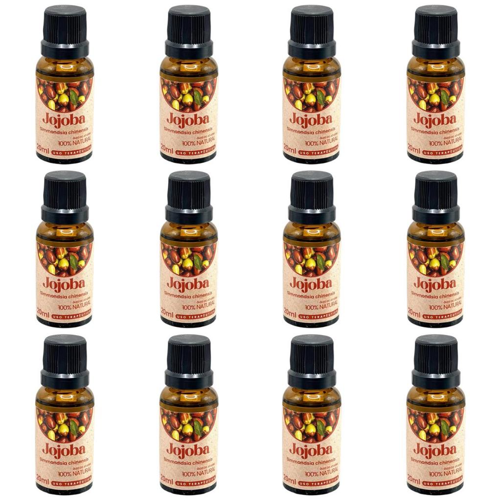 12x Óleo de Jojoba BioSencia 20ml Vegetal | Equilíbrio da Oleosidade e Skincare Natural 100% Puro