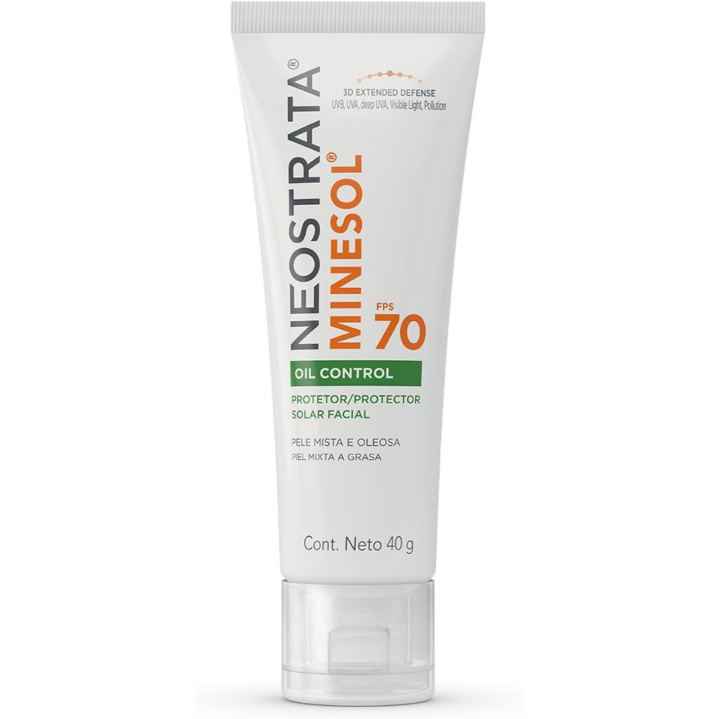 Neostrata Minesol Protetor Solar Facial Oil Control, Sem Cor, FPS 70, 40g