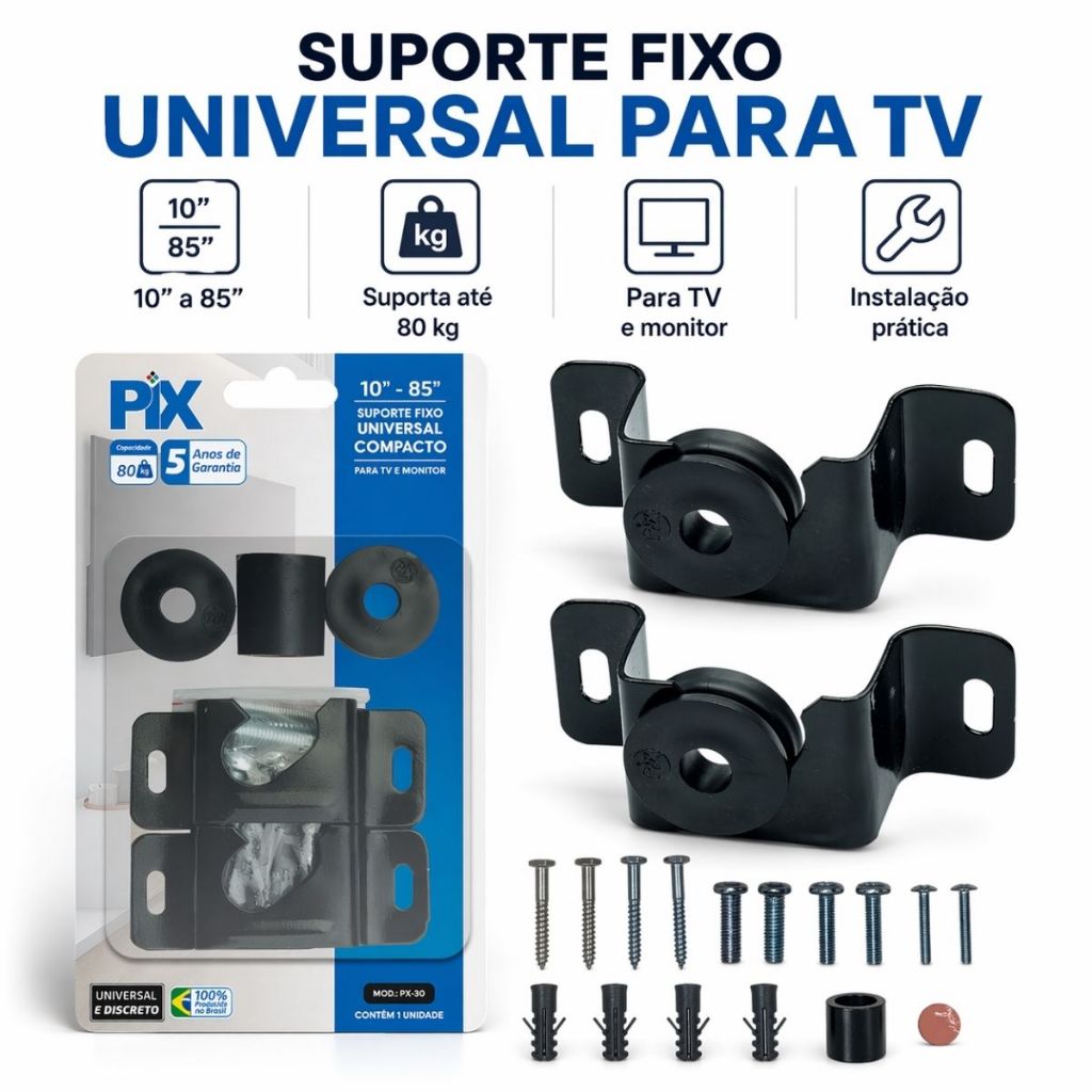 Suporte Tv Fixo Universal 10 A 85 Polegadas Vesa Reforçado