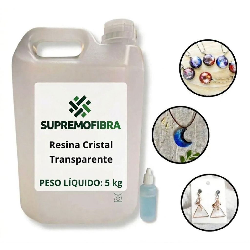 Resina Cristal Transparente Com Catalisador 5,100kg