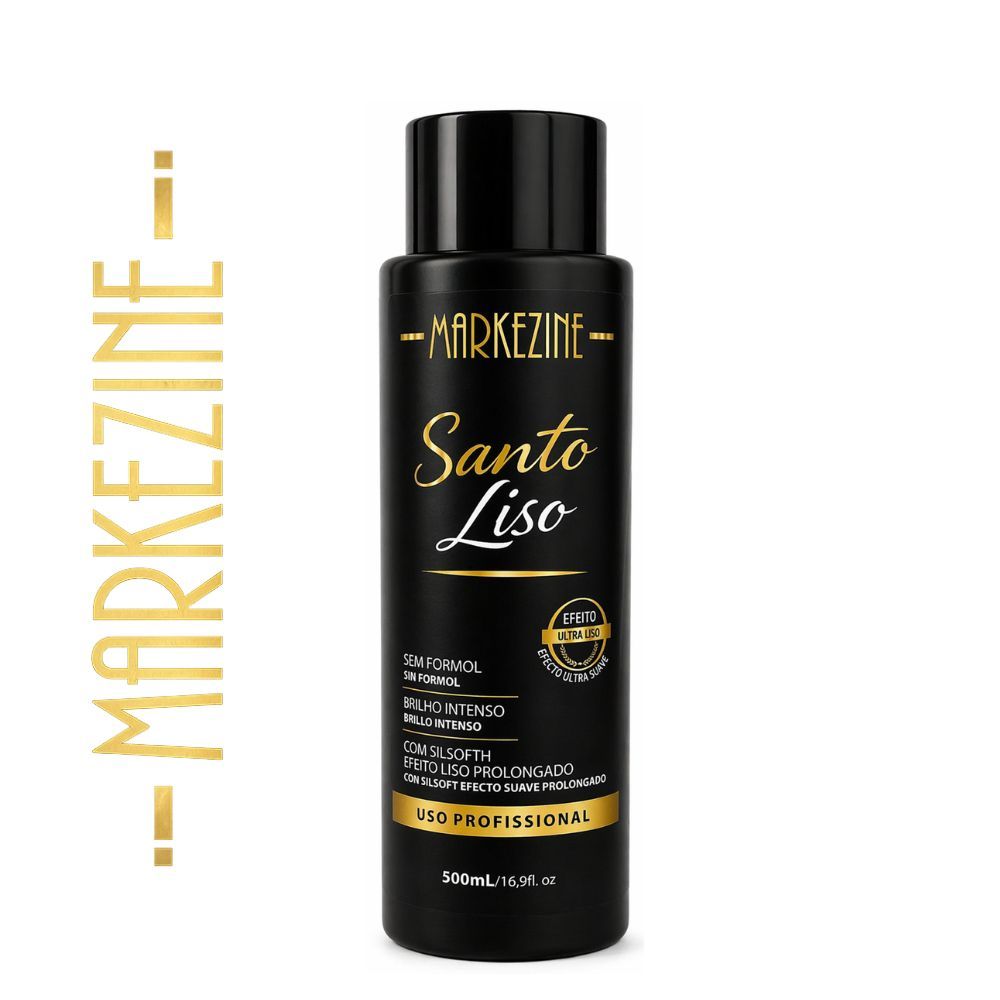 Progressiva Santo Liso Sem Formol 500ml Alisamento Profissional Brilho Intenso Liso Duradouro