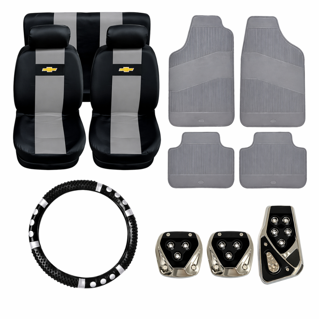 Kit Capas Banco Tapete Capa De Volante Pedaleiras Azul vermelho Rosa Carro Corsa Celta Agile Prisma