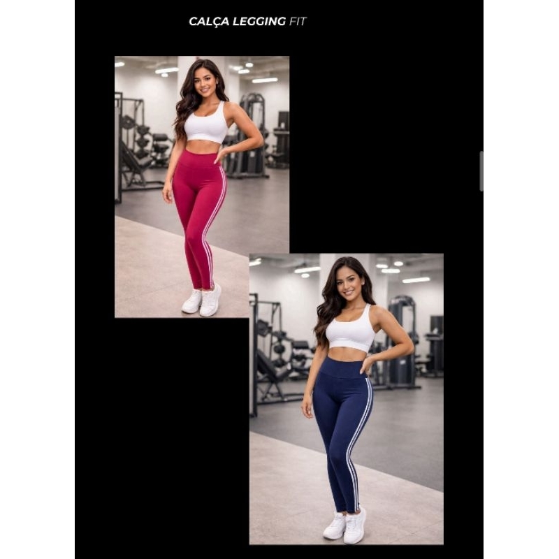 Calça Legging Feminina Suplex Fitness Cós Alto para Atividade Física Academia e Corrida de Qualidade