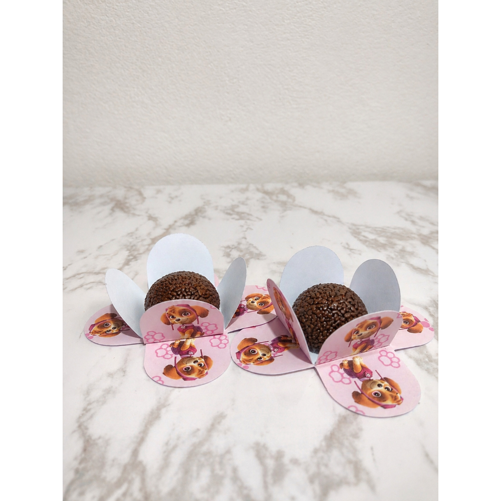Forminha para doces Skay Patrulha Canina personalizada para docinhos brigadeiro festas infantil aniversários