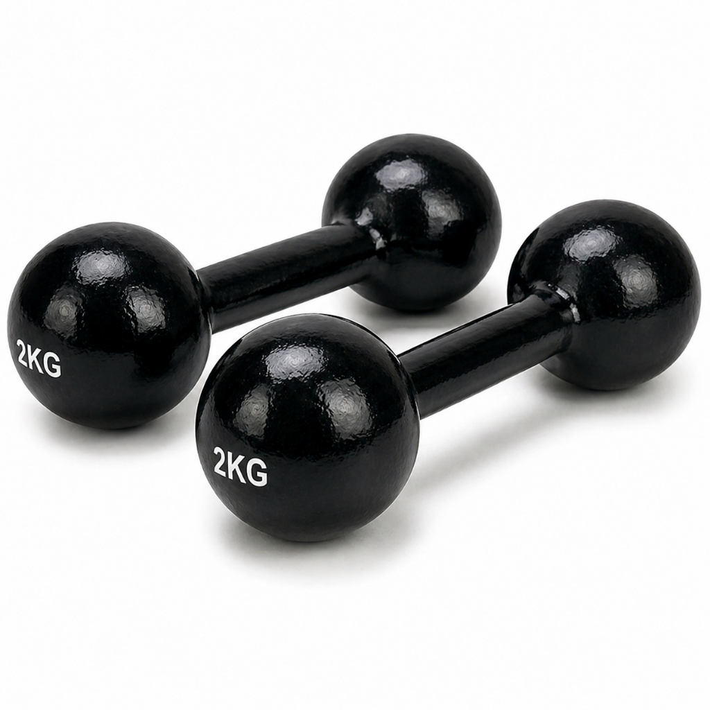 Par Halteres Musculação 2kg Pintado (2X2 Kg) 4kg Total Peso Para Exercícios Academia Treino em Casa