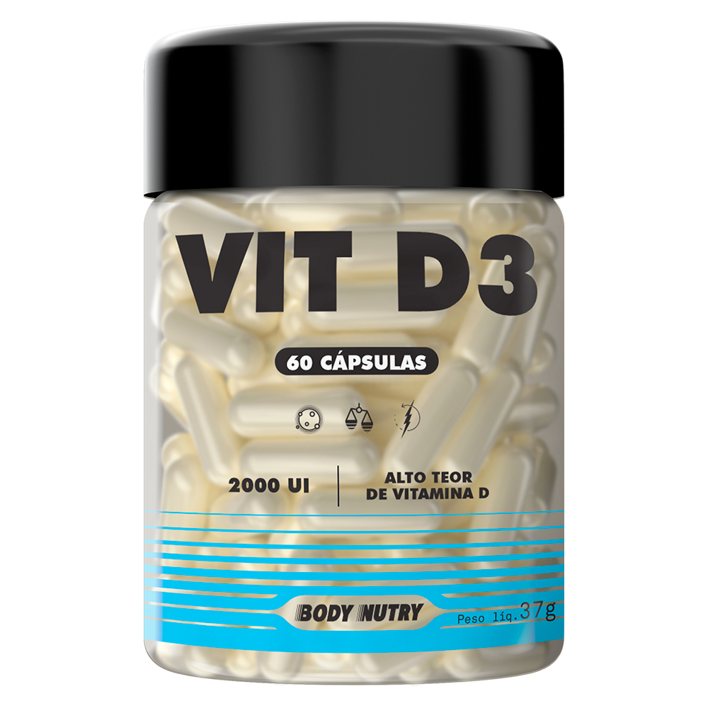 Vitamina D3 50mcg 60 Cápsulas Body Nutry | Suplemento de Vitamina D | Praticidade no Dia a Dia