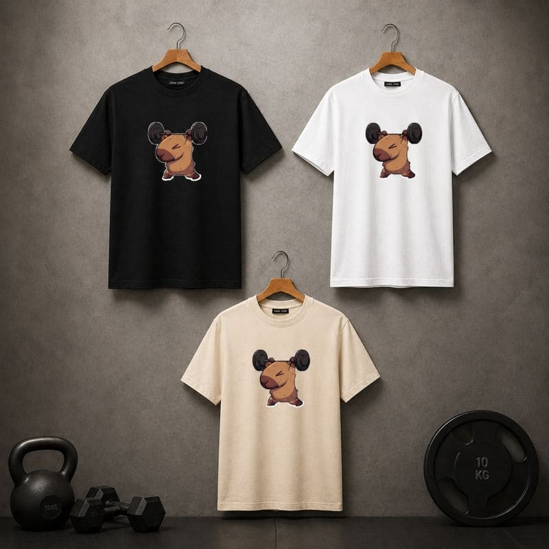 Camisa/Camiseta T-shirt Feminina Academia Capivara Fofa Treino - Casual e Confortável.