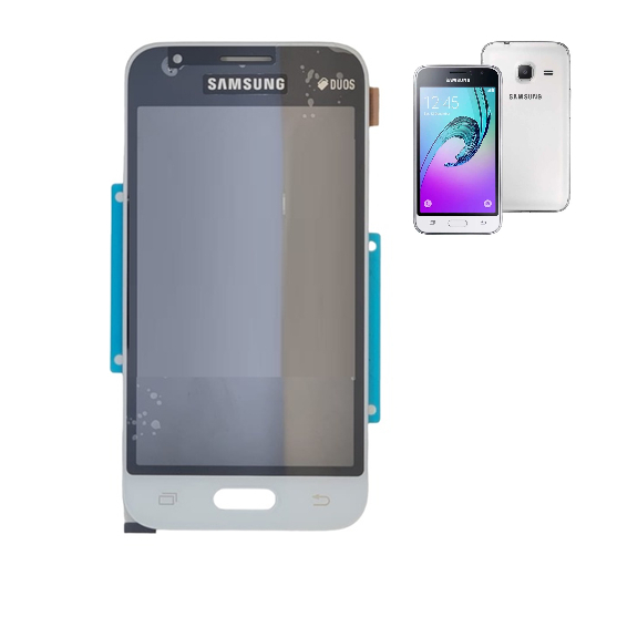 Peça Frontal compatível com Galaxy J1 Mini Sm J105 J105b Display Tela - Branco