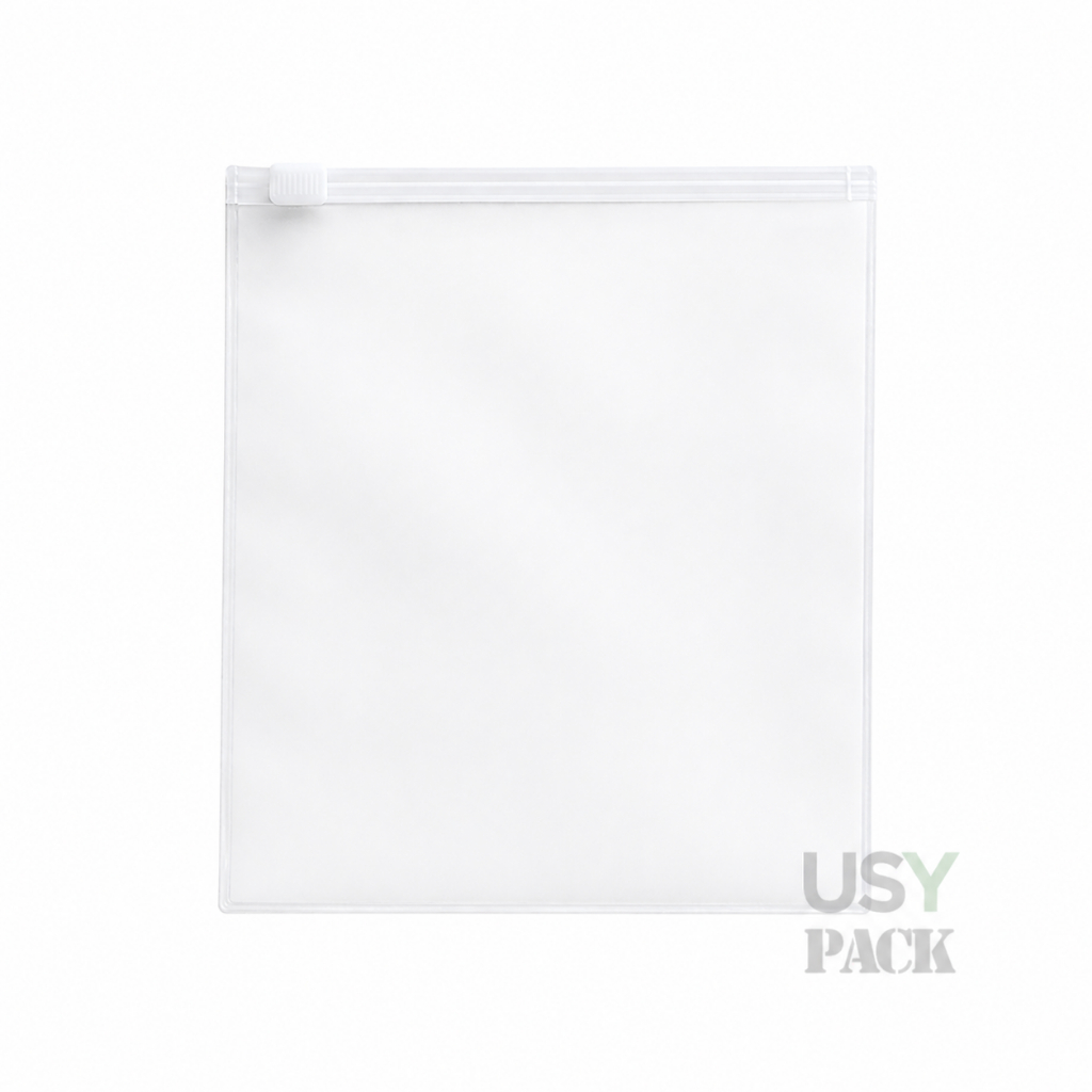 Saco Saquinho Plástico Fosco Zip Branco Abre Fecha EVA, 20 e 40Uni Embalagem Roupa - Várias Medidas