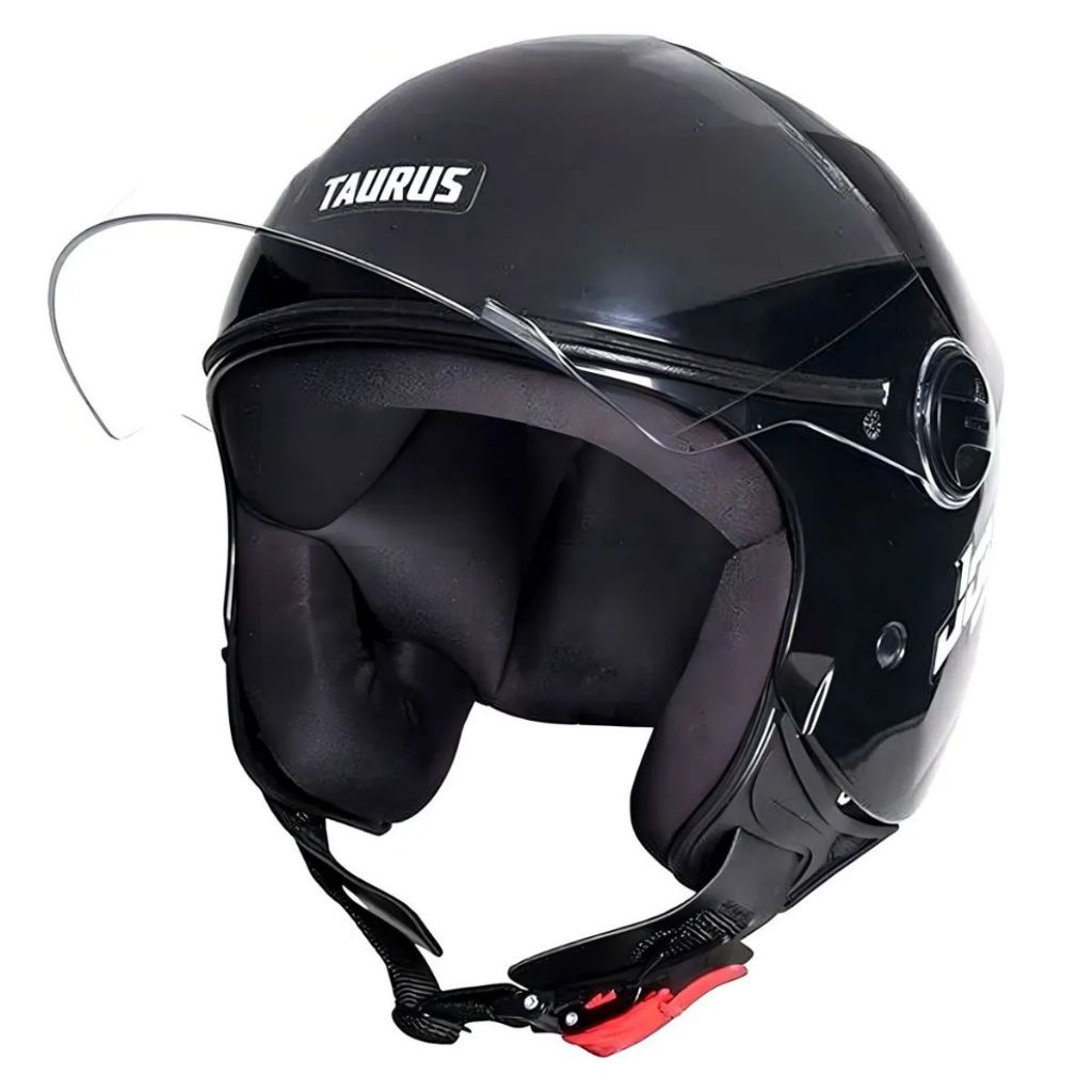 Capacete Moto Joy23 Open Face San Marino Aberto Preto Brilhante