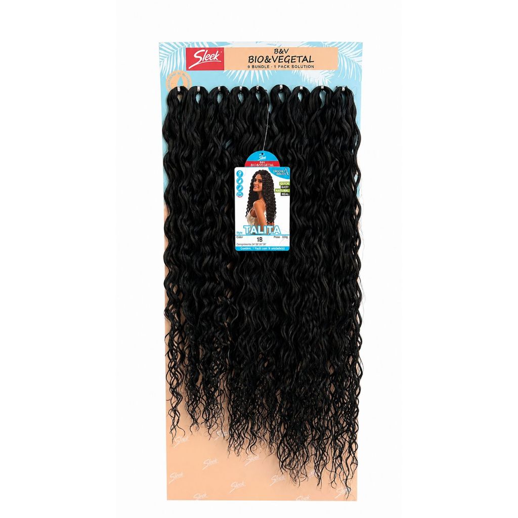 Cabelo Cacheado Sleek Talita Bio Vegetal Crochet Braids 320g