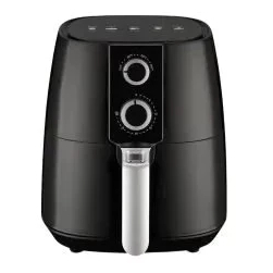 Fritadeira Airfryer Elétrica Com Timer 4,5L Preto 127V ou 220V Air fryer Panela Frita Sem Óleo