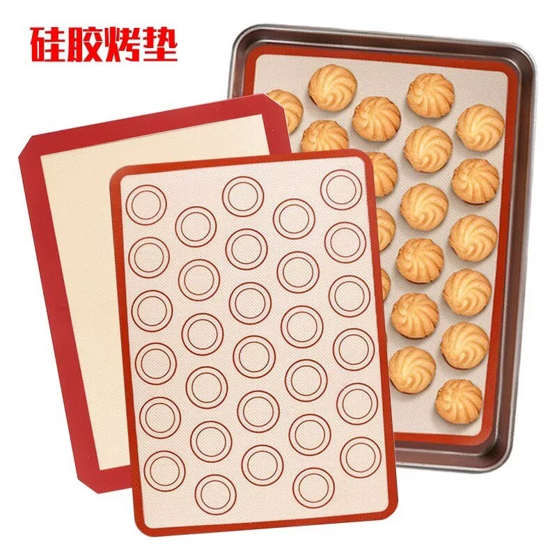Tapete de Silicone Antiaderente para Macarons e Bolachas 42x29,5cm 30 Cavidades Resistente ao Calor