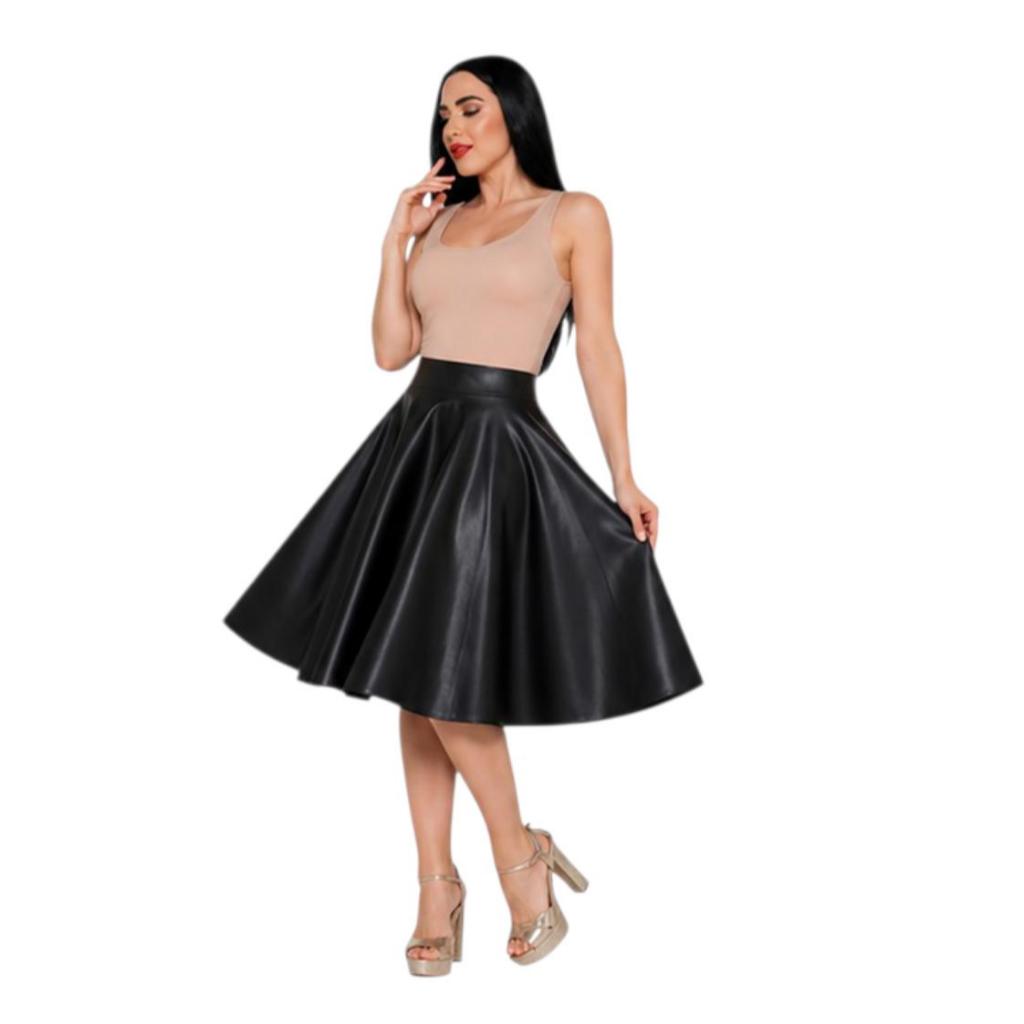 CONJUNTO SAIA MIDI GODE COM BODY JUSTO MODA FEMININA DIA DAS MÃES