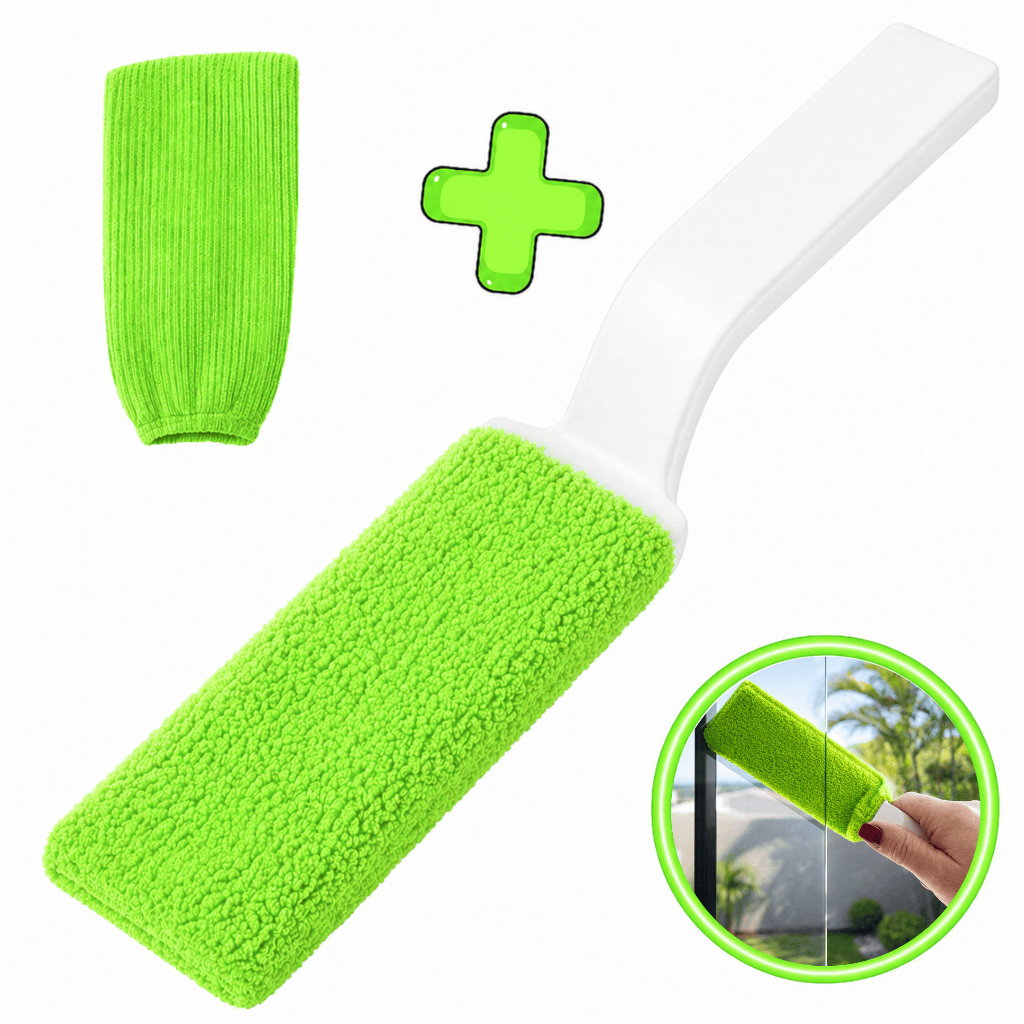 Espátula Transpasse Limpa Vidro Box Frestas com Refil de Microfibra Veneziana Portas de Correr