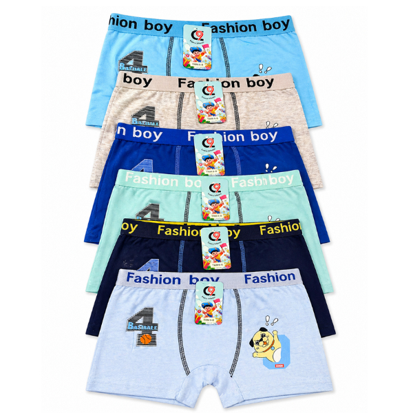 Kit Cueca Boxer Infantil Algodão Menino 2 a 8 Anos Conforto Premium