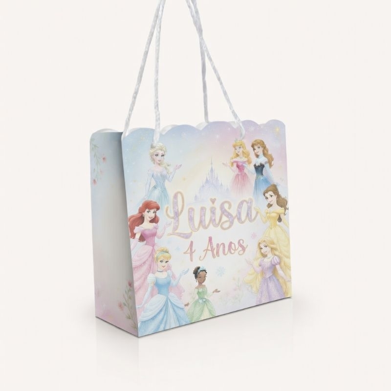 PEGUE E MONTE - Kit Sacolinha Surpresa Personalizada Princesas Menina | Lembrancinha Festa Infantil Menina