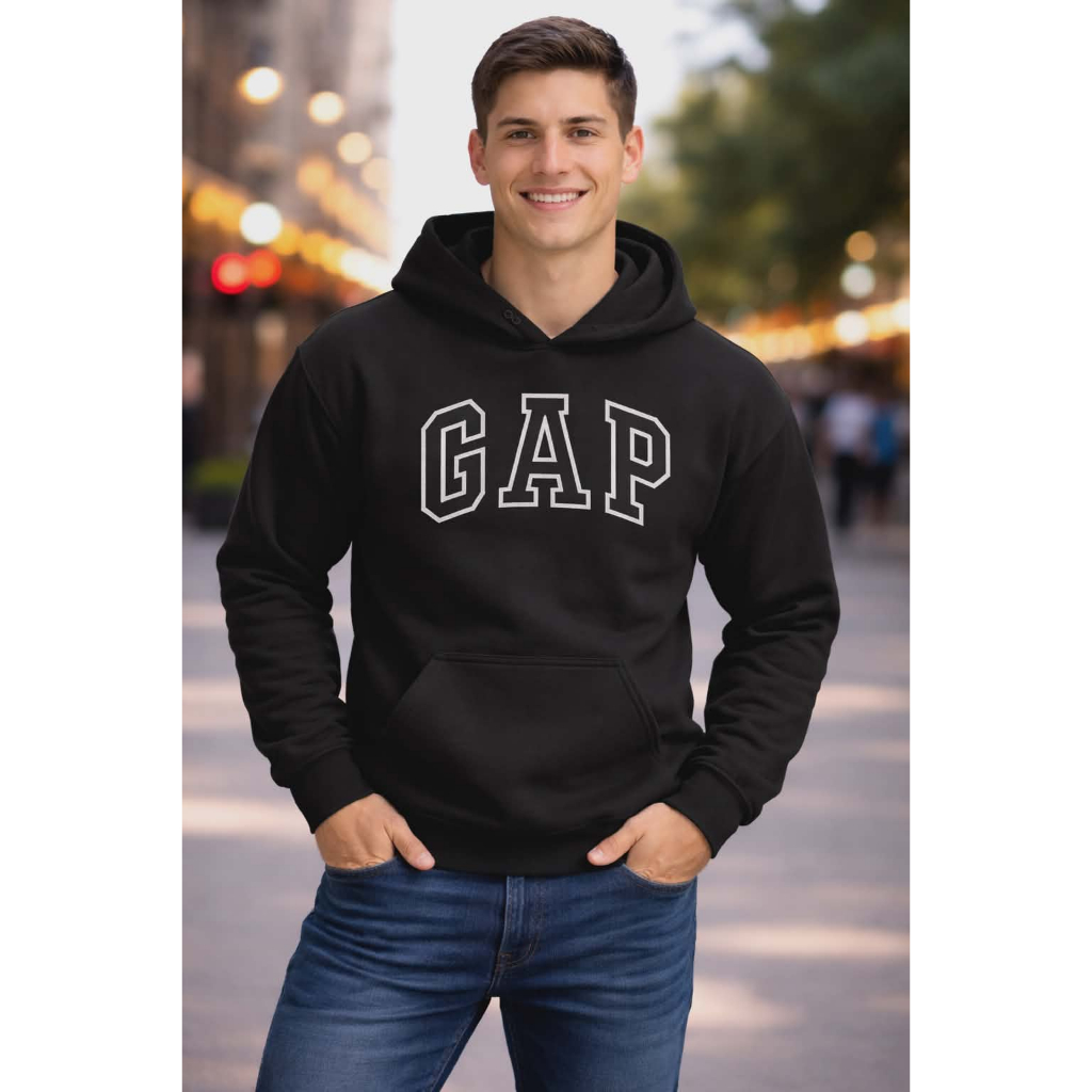 Casaco Moletom Modelo CANGURU estampa Premium GAP Unissex Varias Cores