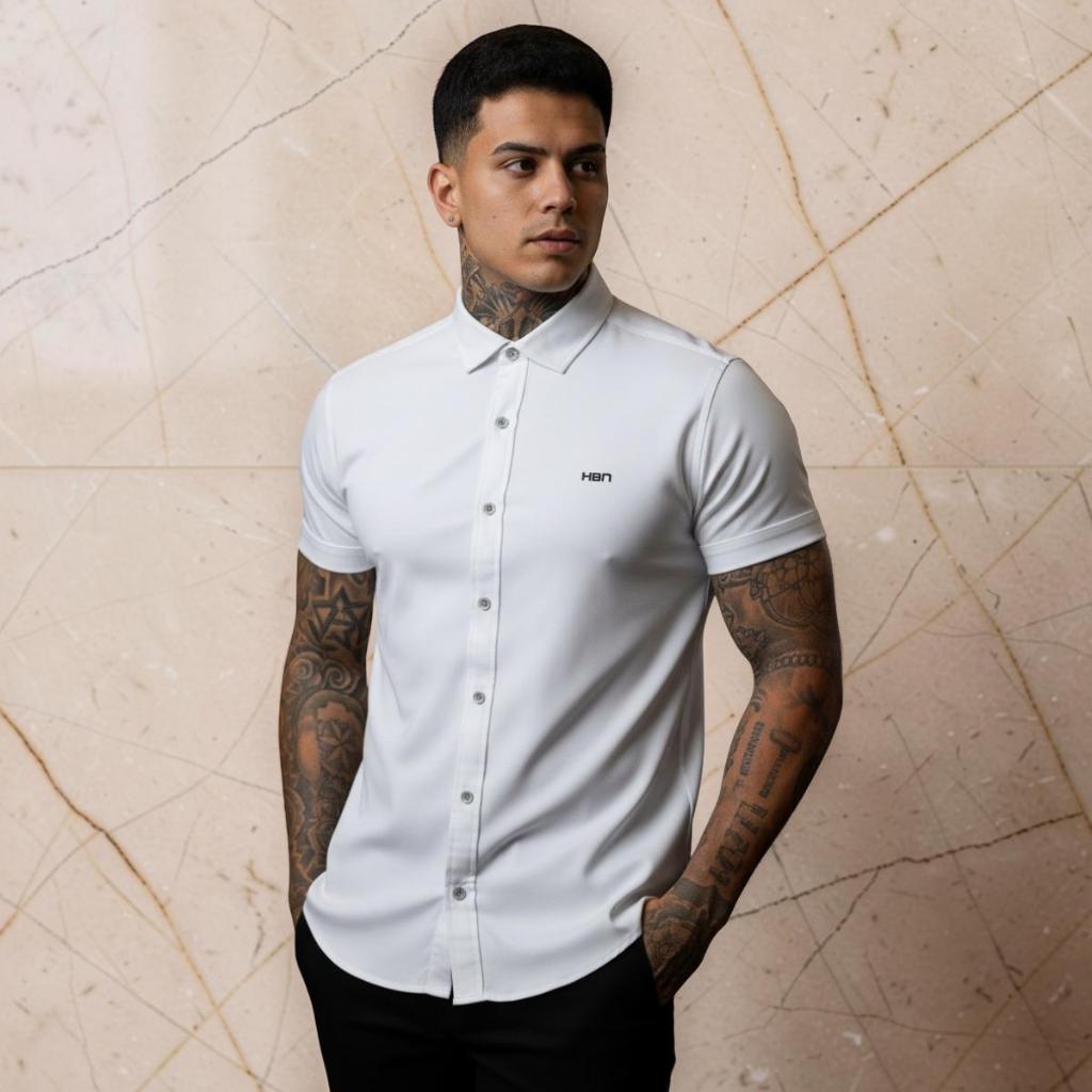 Camisa Masculina Viscose com Elastano - Casual e Confortável, Estilo Moderno | Ofertas2026