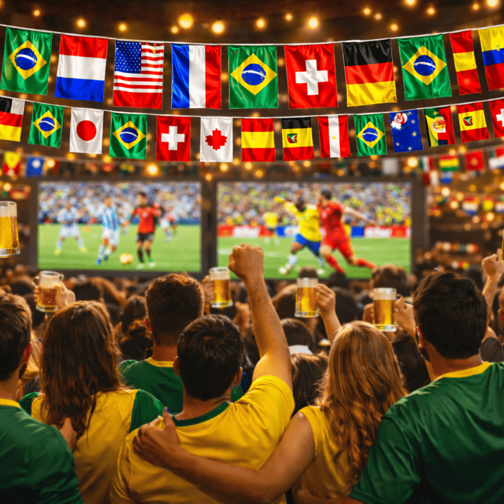 Bandeiras Metalizadas Brasil E Países 7m Copa Do Mundo 2026