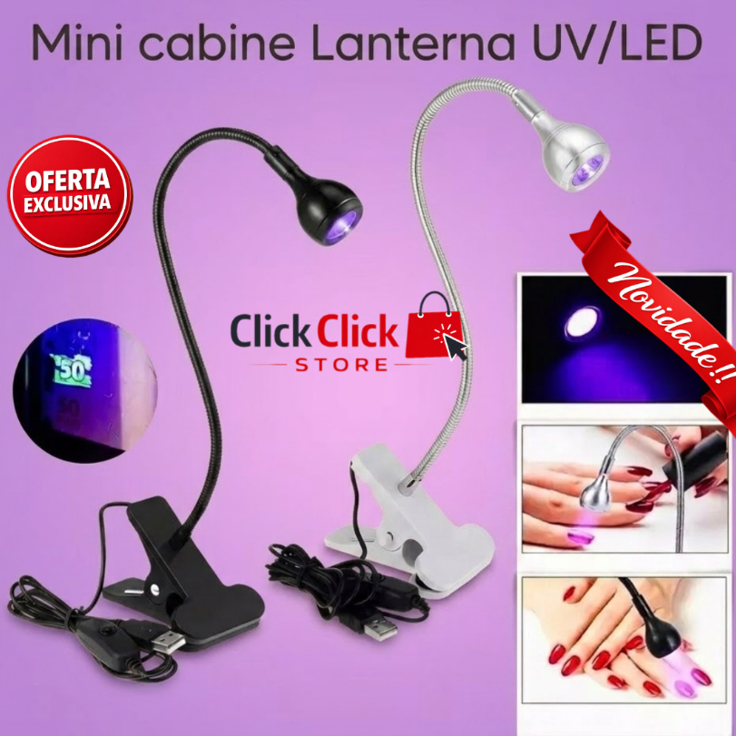 Mini Lâmpada LED USB UV de Mesa para Nail Designer Luz Portátil Unhas Gel SQ7027