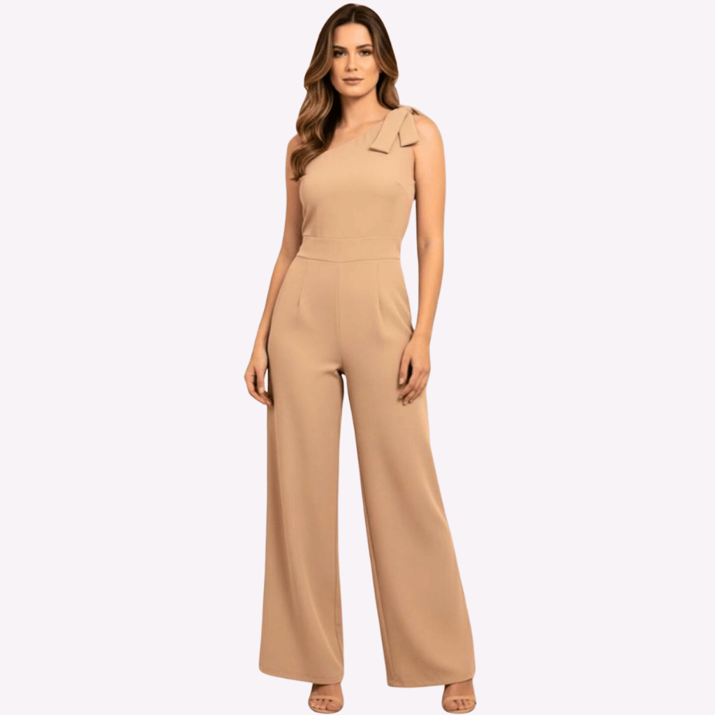 Macacão Feminino Pantalona Um Ombro Só 💖 Elegante | Com Elasticidade | Confortável e Sofisticado