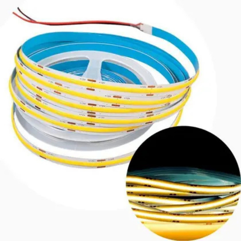 Fita Led Cob 10m 640LEDs 24W 2400Lm IRC90 Direto na Rede 110V ou 220V