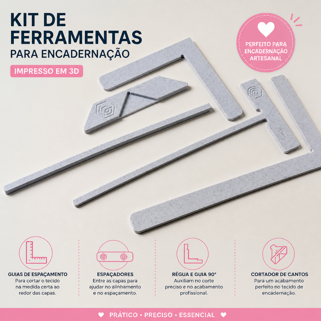 Kit Ferramentas para Encadernação | Corte Preciso, Alinhamento Perfeito e Acabamento Profissional
