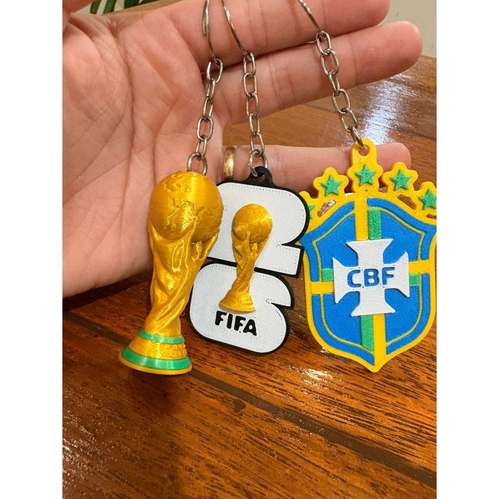 Kit Chaveiros Copa do Mundo 2026 - Impressão 3D Colecionável Criativo Lembrancinha Brinde Acessório