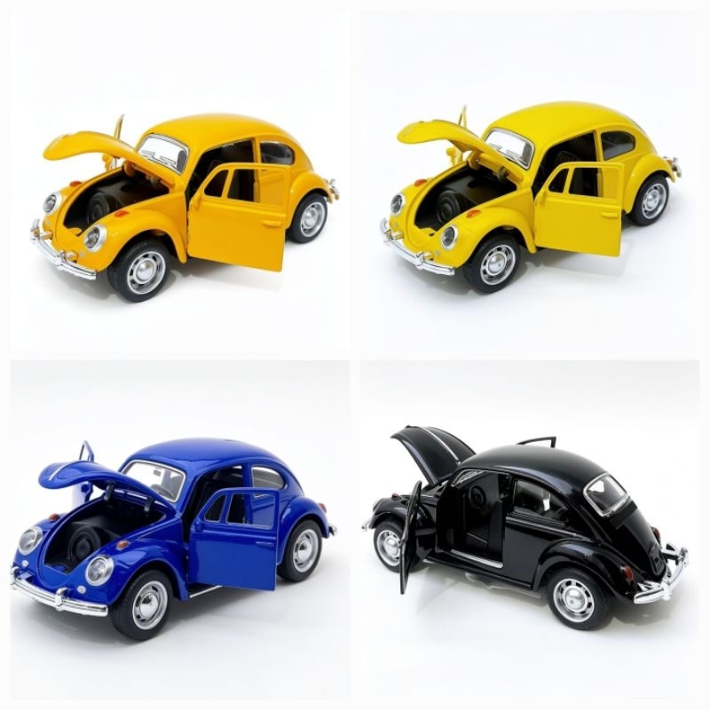 Miniatura Fusca Carrinho de Ferro Antigo Brinquedo Coleção 1:36 Fricção Abre Porta Capô Frete Grátis
