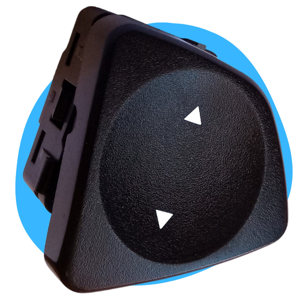 Botão Comando do Vidro Elétrico Fiat Uno Novo Vivace Way Led Âmbar Lado Esquerdo