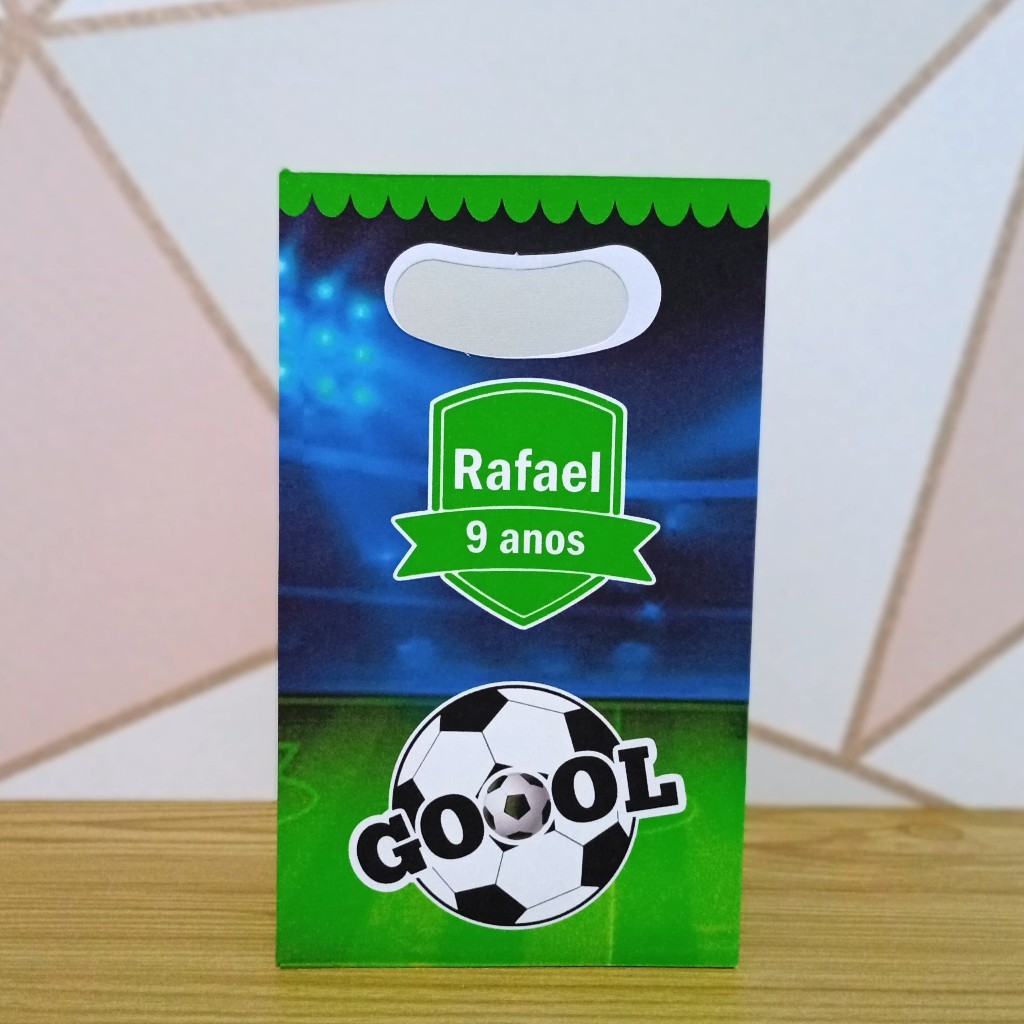 Sacolinha Personalizada Futebol Bola - Lembrancinhas para Festa