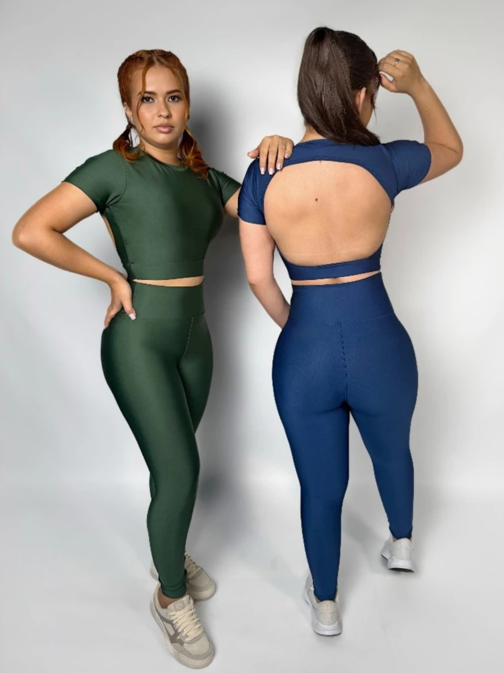 Conjunto Fitness Feminino Cropped e Calça Ideal para Academia Musculação Treino Corrida Yoga