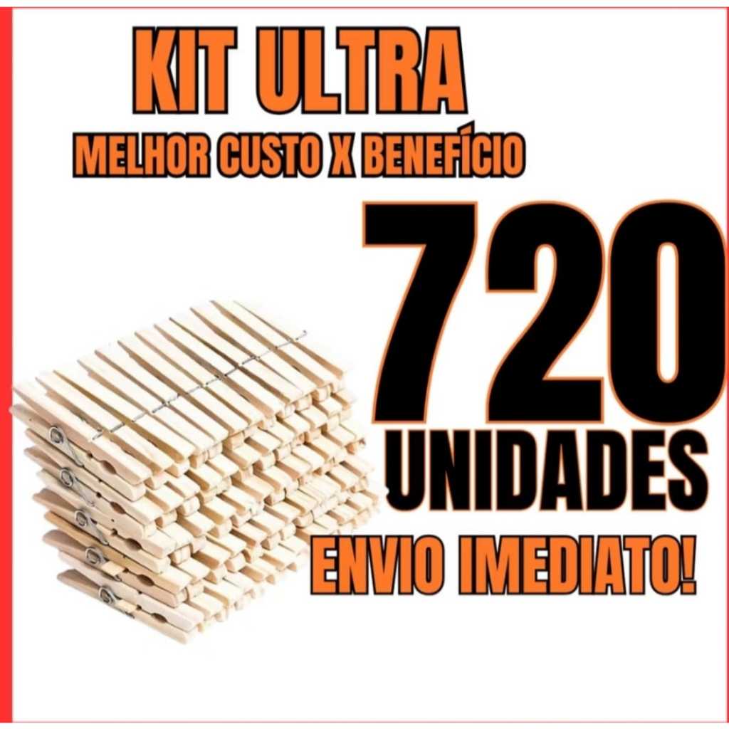 Prendedor de Roupas de Madeira 720 a 120