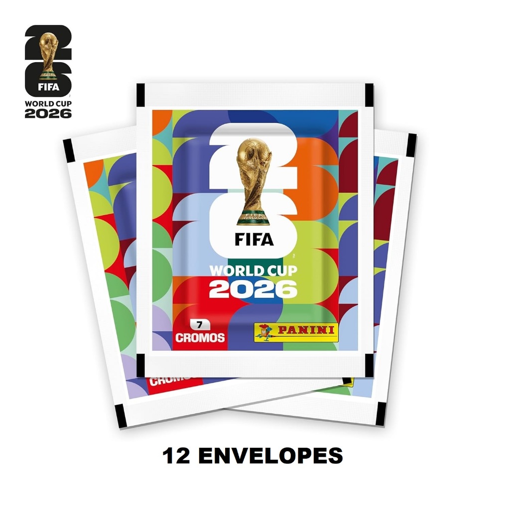 Kit 84 Figurinhas Cromo Album Da Copa Do Mundo Fifa2026 Variedade De 12 Pacotes E Combos Panini Licenciada Original