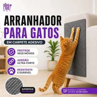 Arranhador Adesivo E Protetor De Sofá Cama Móveis Para Gatos Carpete Premium