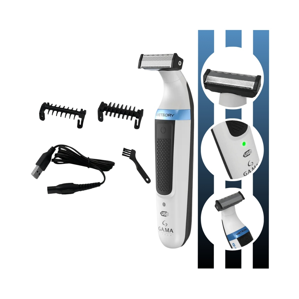 Aparador De Pelos G Blade W&D Branco Com Usb e 3 Pentes Bivolt Gama