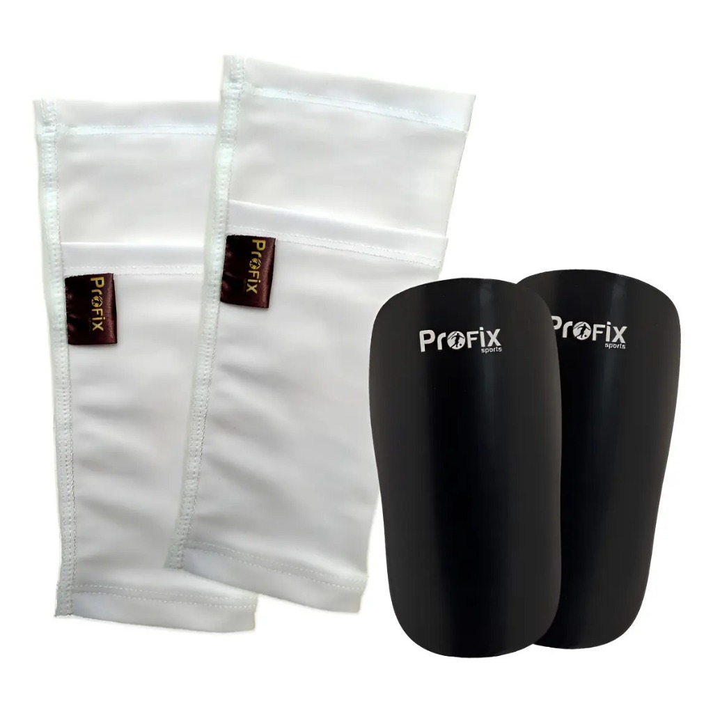 Kit Caneleira Profix Adulto - Caneleira Profix Preta e Porta Caneleira Profix Branco