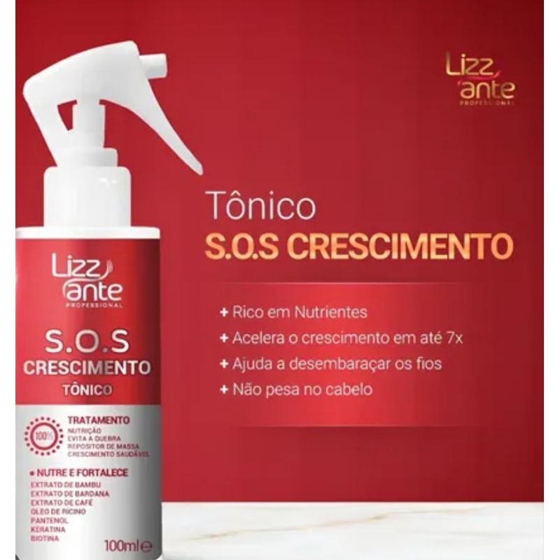 Lizz ante Professional S.O.S Crescimento - Tônico Capilar 100ml