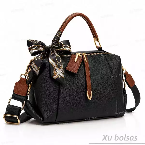 Bolsa Feminina Transversal Em Couro PU Bau Tiracolo Espaçosa Estruturada Media Com Alça CYC-3226#