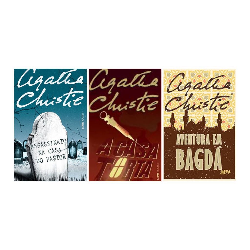 Kit 3 Livro: A Casa Torta, Assasinato Na Casa Do Pastor e Aventura Em Bagdá-  Agatha Christie