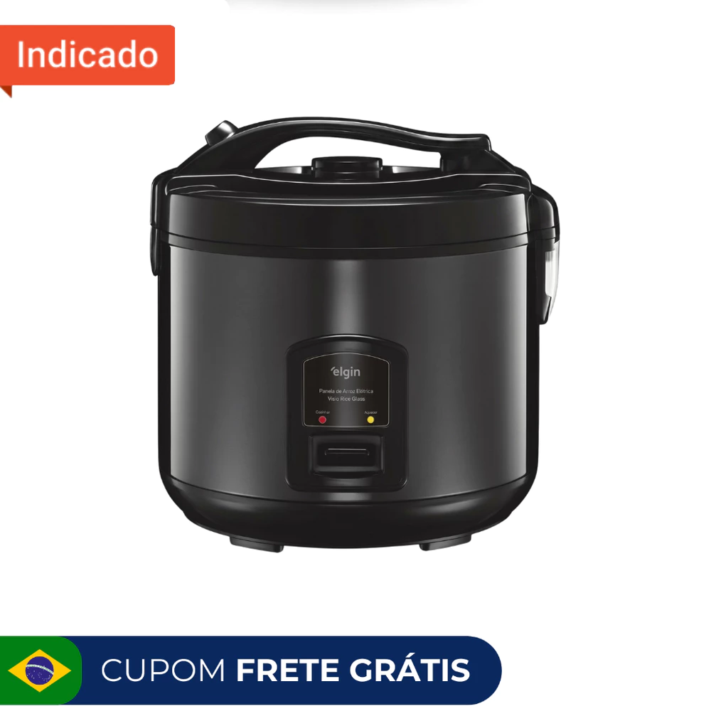 Panela De Arroz Elétrica Elgin Visio Glass 10 Xícaras