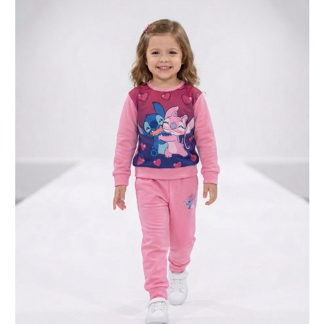 Conjunto Infantil Moletom Flanelado Criança Inverno Personagens Menina Casaco e Calça