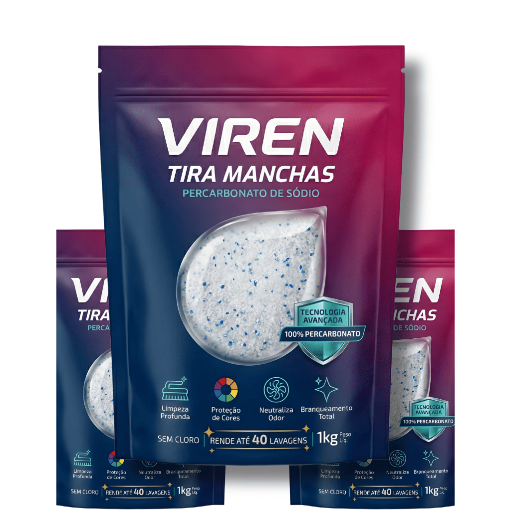 Percarbonato de Sódio 100% Puro - Tira Manchas Premium Roupas Brancas e Coloridas