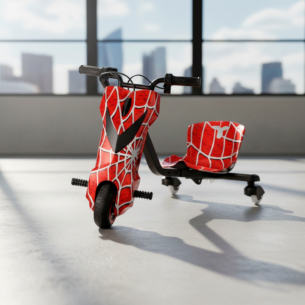 Triciclo Drift Elétrico Infantil 6,5” 3 Velocidades LED Radical Recarregável
