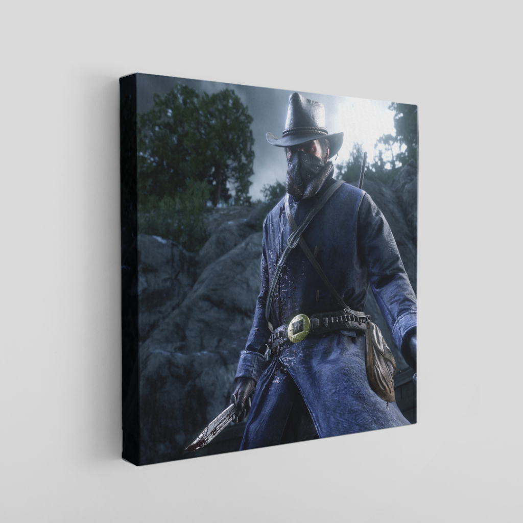 Quadro Decorativo Arthur Morgan – O Carrasco Lendário | Tamanhos 30x30cm, 40x40cm ou 60x60cm